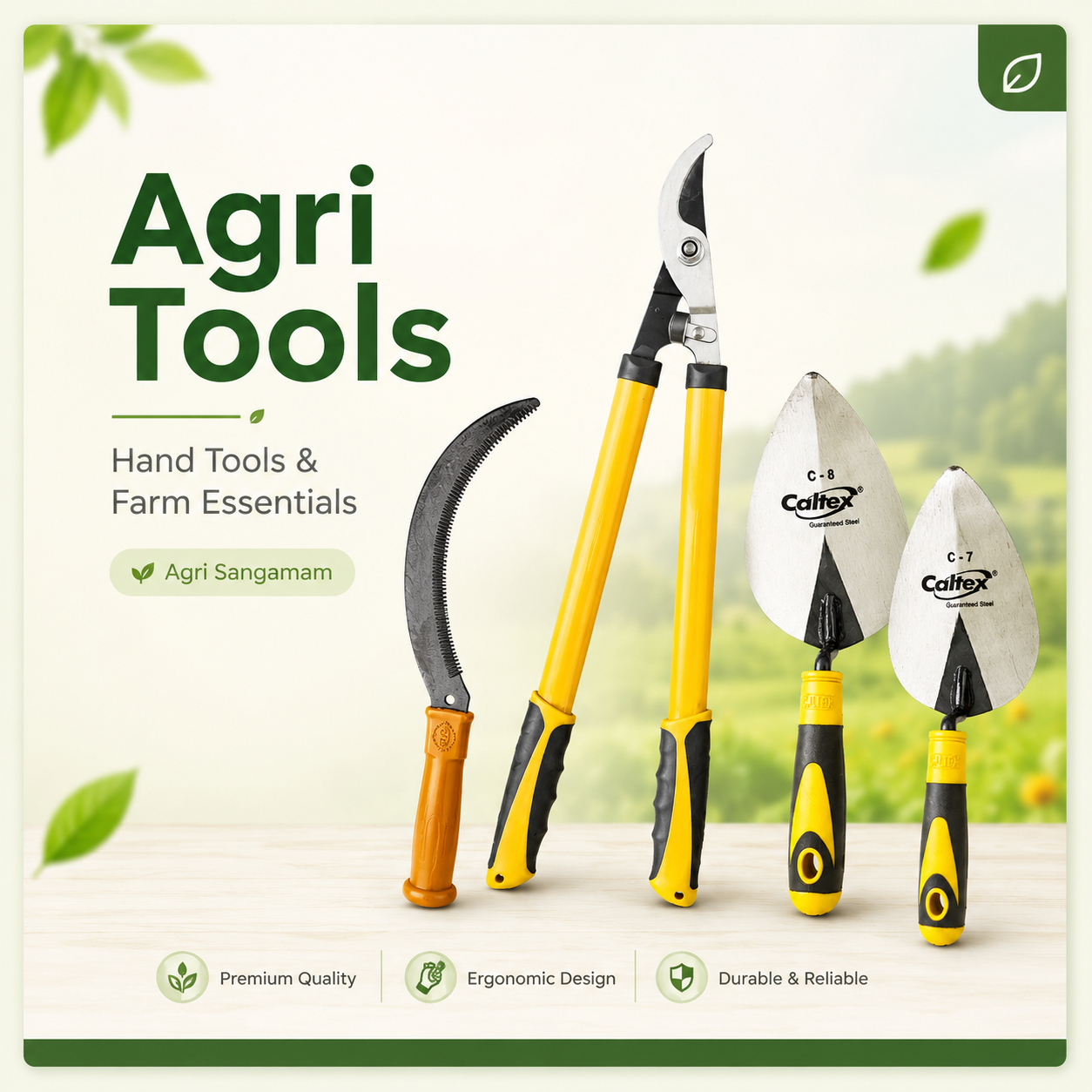 Agricultural tools and farm accessories category
