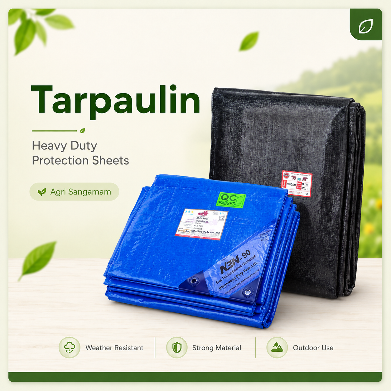 waterproof tarpaulin sheets for agriculture construction transport and outdoor covering